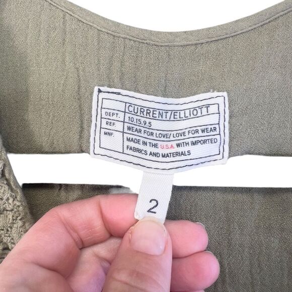 $188 Current/Elliott The Picnic shirt in green - Picture 5 of 14